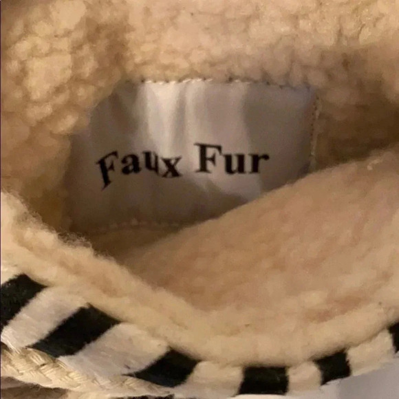 Bumper NAKIA Faux Fur Zebra Print Lined Slipper Boot Bootie Size 6 or 6.5 Left - Picture 7 of 7